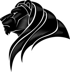 Lion Head Calligraphic, Side View