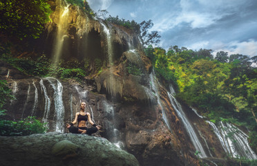 Serenity and yoga practicing, meditation