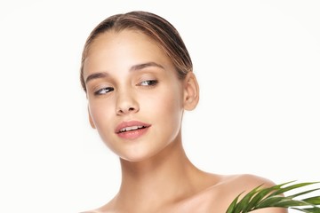 portrait of young woman with perfect skin