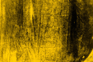 yellow and black paint  background texture with brush strokes