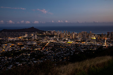 Blue Hour above Honolulu Hawaii