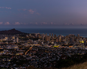 Honolulu Nightshot with Diamond Head