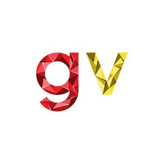 initial letter abstract triangle logo vector