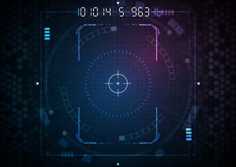 Blue Pink Rectangle Gaming Interface Digital