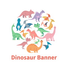 Cartoon Dinosaurs banner
