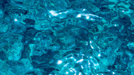 Warm sea of Cyprus with sun reflections