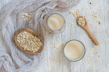 Vegan oat milk, non dairy alternative milk