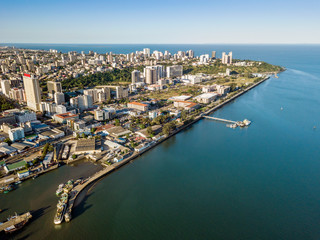 Aerial view of Maputo, capital city of Mozambique, Africa