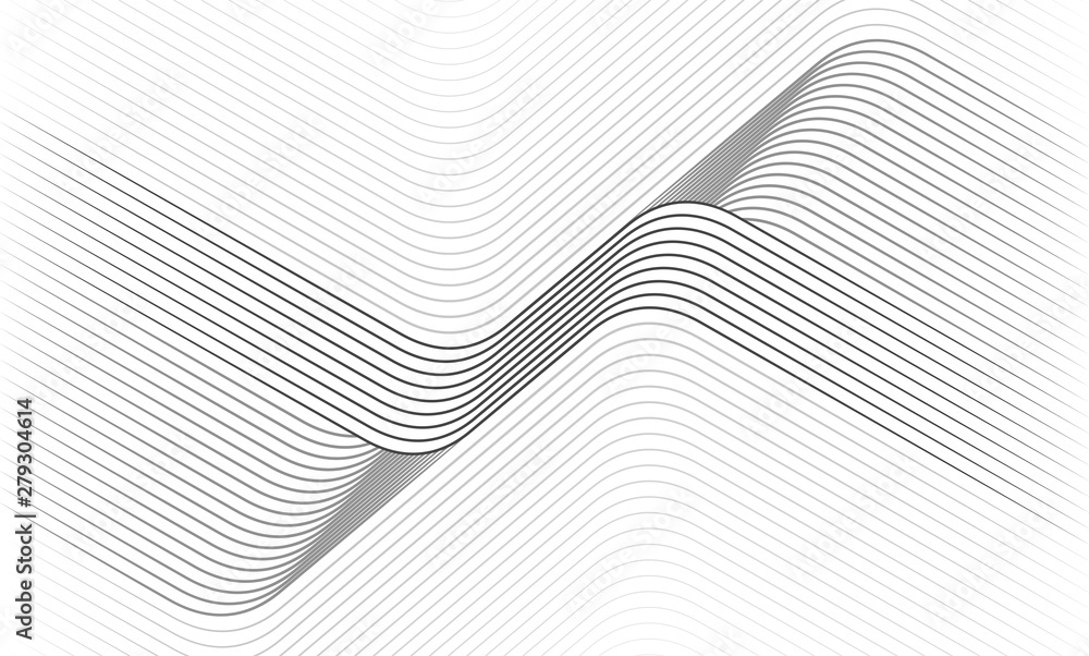 Poster vector illustration of the pattern of the gray lines abstract background. eps10.