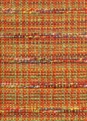 Multicolored handwoven  woolen fabric with pattern