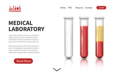 Medical laboratory landing page