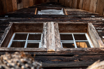 old house with old wood and rustic windows
