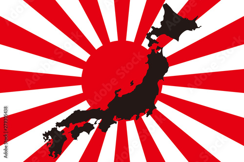 Background Wallpaper Vector Illustration Design Free Size Rising Sun Japan Flag Hinomaru Imperial Military State Former Japanese Army Militaryism Asia 背景 ベクターイラスト素材 旭日旗 日本国旗 日の丸 軍事国家 軍隊 軍国主義 アジア Area Poster Ar