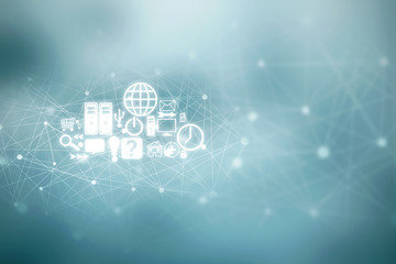  2d illustration technology background