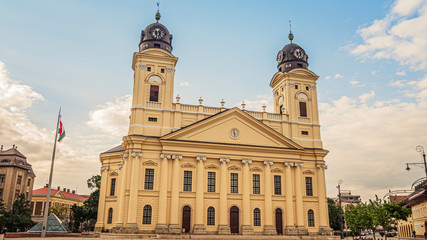 Outside the Reformed Great Church of Debrecen
