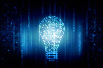  bulb future technology, innovation background, creative idea concept 