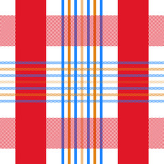 Fototapeta na wymiar Tartan Pattern in Red and White . Texture for plaid, tablecloths, clothes, shirts, dresses, paper, bedding, blankets, quilts and other textile products. Vector illustration EPS 10