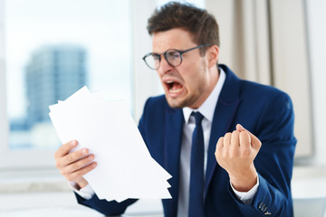 businessman showing business card