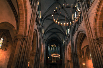  St. Pierre Cathedral interior fragment with organ