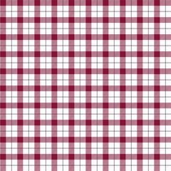 Red Gingham pattern. Texture for - plaid, tablecloths, clothes, shirts, dresses, paper, bedding, blankets, quilts and other textile products. Vector illustration EPS 10