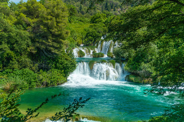 Waterfalls at National Park Krka, Dalmatia, Croatia