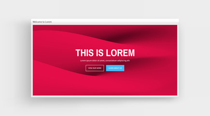 Website or mobile app landing page. Abstract background with dynamic effect. Optical illusion of distortion of space. Vector illustration for design.