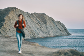 woman on the beach