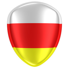 3d rendering of a South Ossetia flag icon.