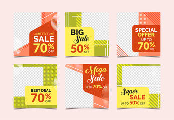 Creative social media banner collection for fashion sale, promotion and web banner. Vol.4