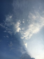 Naklejka na ściany i meble blue sky with white cloud