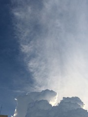 blue sky with white cloud