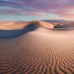 Sand Dune Formations over beautiful sunrise in Death Valley National Park, California, USA Mesquite...