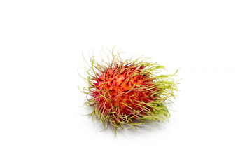 Rambutan isolated on white background with clipping path