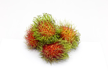 Rambutan isolated on white background with clipping path