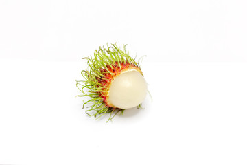 Rambutan isolated on white background with clipping path