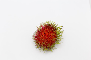 Rambutan isolated on white background with clipping path