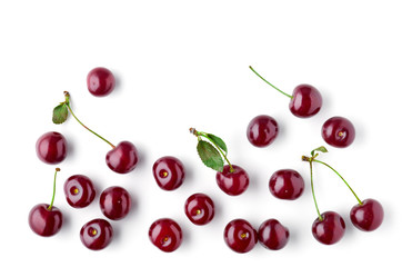 Obraz na płótnie Canvas fresh cherries pattern