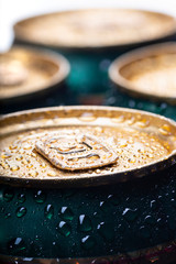Chiled beer can on white background. High resolution image.