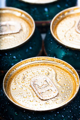 Chiled beer can on white background. High resolution image.