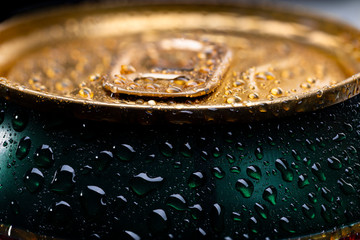 Chiled beer can on white background. High resolution image.