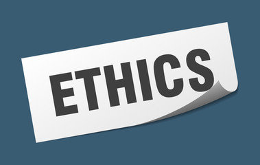 ethics sticker. ethics square isolated sign. ethics