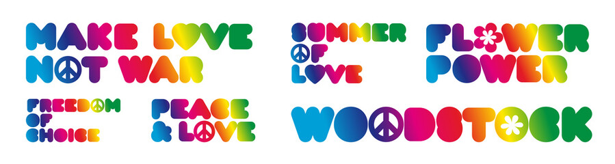 Slogans of the "hippie years"	