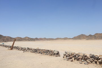Landschaft in der Steinwüste