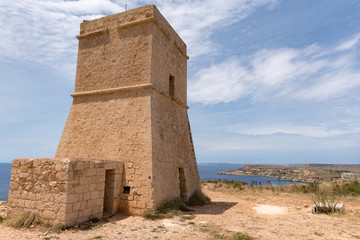 Fototapeta na wymiar Manikata, Malta. Watchtower Lippija (Ta 'Lippija Tower), 1637
