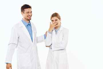 young doctor and nurse