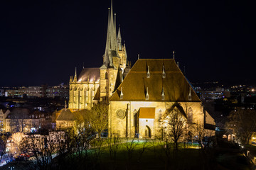 Erfurter Dom und St. Serveri vom Petersberg