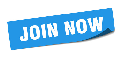 join now sticker. join now square isolated sign. join now