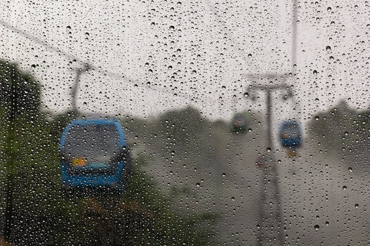 Cable car in the rainy day - Powered by Adobe