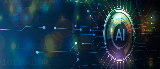 Conceptual technology illustration of artificial intelligence