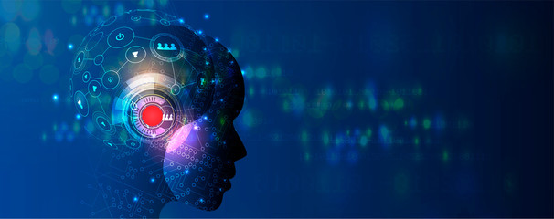 Conceptual technology illustration of artificial intelligence